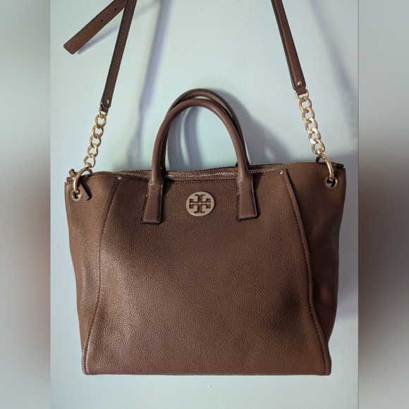 Tory Burch Everly Satchel Brown - Picture 4 of 14